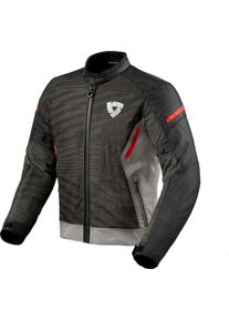 Revit Torque 2 H2O, textile jacket waterproof , color: Black/Grey/Red , size: L