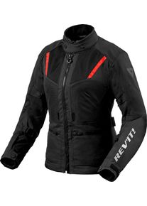 Revit Levante 2 H2O, veste textile imperméable pour femmes , couleur: Noir/Rouge , taille: 36