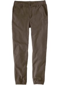Carhartt Rugged Flex Canvas Jogger, stoffen broek , kleur: donkerbruin , maat: W33