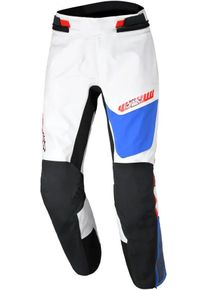 Macna Synchrone, pantaloni tessili impermeabili , colore: Grigio Chiaro/Nero/Blu , dimensione: Lungo XXL