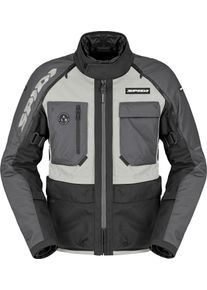 Spidi Crossmaster 2, textile jacket H2Out , color: Black/Light Grey/Grey , size: XL