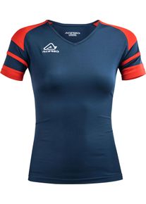 Acerbis Sports Kemari, trui korte mouw dames , kleur: Donkerblauw/Rood , maat: 3XS