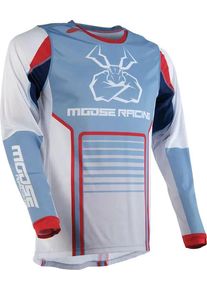 Moose Offroad Agroid S25, maillot , couleur: Bleu Clair/Blanc/Rouge , taille: L