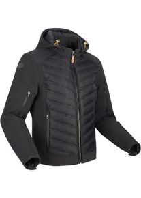 Segura Natcho 2, giacca tessile impermeabile , colore: Nero/Giallo , dimensione: 4XL