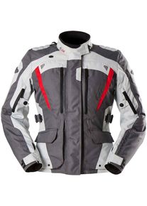 Furygan Apalaches Evo, textile jacket waterproof women , color: Grey/Light Grey/Red , size: M