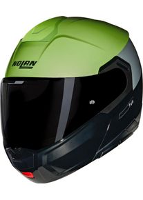 Nolan N90-3 Verniciatura Speciale 341, flip up helmet , color: Black/Light Green/Light Grey , size: M