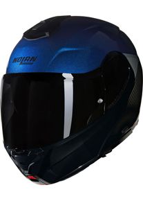 Nolan X-1005 Ultra Carbon Verniciature Speciale 344, flip up hel , color: Black/Dark Blue/Light Grey , size: L