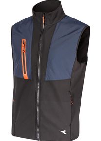 Diadora Utility Softshell Hybrid, gilet da lavoro , colore: Nero/Blu Scuro , dimensione: XL