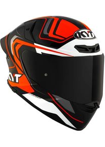 KYT TT-Revo Overtech, kask pełnotwarzowy , kolor: Czarny/Biały/Pomarańczowy , rozmiar: M
