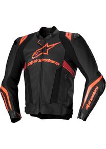 Alpinestars Missile V3 Ignition, leather jacket , color: Black/Neon-Red/Dark Red , size: 52