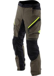 Dainese Mangen Abs&oslash;luteshell Pro, pantalon textile imperm&eacute;able , couleur: Olive/Noir/Jaune N&eacute;on , taille: 56