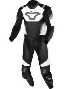 Macna Varshall, leather suit 2pcs. perforated , color: Black/White/Grey , size: 56