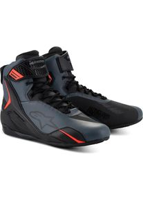Alpinestars Faster 4, schoenen , kleur: Zwart/Donkergrijs/Neon-Rood , maat: 12.5 US