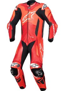 Alpinestars GP Plus V4 Sprint, combinaison en cuir 1pcs. , couleur: Rouge Néon/Rouge/Blanc/Noir , taille: 48