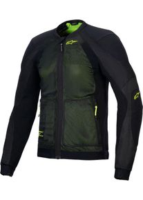 Alpinestars Troop-Air, veste en textile , couleur: Noir/Jaune N&eacute;on , taille: S