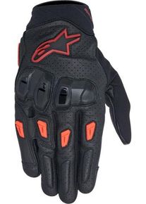 Alpinestars SP X 7, guantes , color: Negro/Rojo Oscuro/Rojo Neón , tamaño: XXL