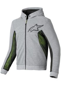 Alpinestars Chrome Air Sport Hoodie, veste en textile , couleur: Gris/Noir/Jaune N&eacute;on , taille: 4XL