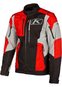 Klim Dakar, giacca in tessuto , colore: Nero/Grigio Chiaro/Rosso , dimensione: S