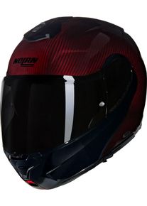 Nolan X-1005 Ultra Carbon Liquido 326, flip up helmet , color: Dark Red/Black , size: S