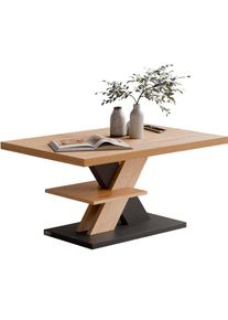 Casaria Mesa de centro Detroit madera/gris 90x60x45cm