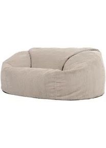 I.C.O.N. icon Riesensitzsack Flauschig Soul , Beige , Kunststoff , 130x57x116 cm , Hergestellt in Deutschland , Wohnzimmer, Hocker, Sitzsäcke, XXL Sitzsäcke