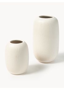 Komplet wazonów Catarina, W 31 cm, 2 elem. Biały Ceramika Komplet z różnymi rozmiarami | Westwing Collection