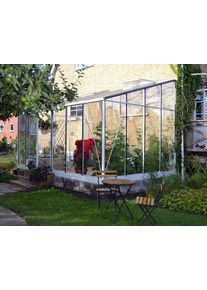 Maxi 308 on Wall Anlehngewächshaus mit Sockel | 4 mm Sicherheitsglas | ab B308xL309cm | Alu Blank oder Pulverlackiert | 12 Jahre Garantie |...