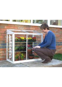Access Harlow 3 Mini-Gewächshaus aus Alu | 4 mm Sicherheitsglas | anlehnend oder freistehend | B53xL100cm | 25 Jahre Garantie | hochwertiges...