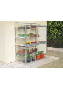 Access Growhouse Mini-Anlehngewächshaus aus Alu | 3 mm Sicherheitsglas | anlehnend | B63xL121cm | 25 Jahre Garantie | hochwertiges Mini-Anlehngewächshaus