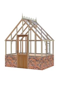 Alton Ellesmere Mauergewächshaus aus Zedernholz | 3 mm Sicherheitsglas | ab B265xL196cm | 10 Jahre Garantie | viktorianisches Holz-Gewächshaus