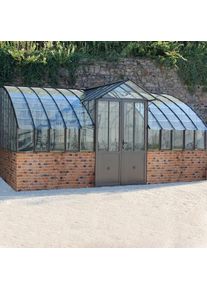 Mirabeau Alu-Gewächshaus | Elegantes Rundbogendach | 4 mm Sicherheitsglas | ab B280xL380cm | 14 Farben | 15 Jahre Garantie | hochwertiges...