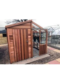 Alton Fusion 88 Gewächshaus aus Zedernholz | 3 mm Sicherheitsglas | B268xL261cm | 10 Jahre Garantie | hochwertiges Holz-Gewächshaus