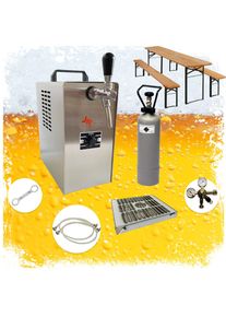 ich-zapfe Complete Set - Biertap JET 30 1-kraans, droogkoeler, 35 liter/uur Thuistap, Bierkoeler, Opvouwbare biertent set