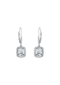 Amethyst earrings 2x 1.19 cts with 80 diamonds 2x 0.195 cts, G/SI1 in 750 white gold