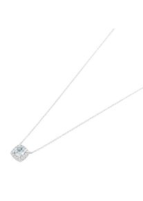 Ponte Vecchio Gioielli Iris necklace - CP1919SKW - in 750 white gold with 1 sky topaz (0.44 carat) and diamonds (0.11 carat)