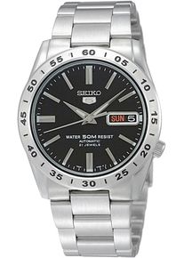 Seiko 5 Sports 36mm - SNKE01K1 - Ladies' watch with black dial and stainless steel bracelet