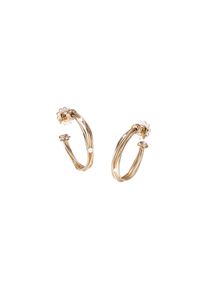 Mattioli Tibet hoop earrings - MOR75046 - in 750 rose gold with several white diamonds (2x 0.135 carat)