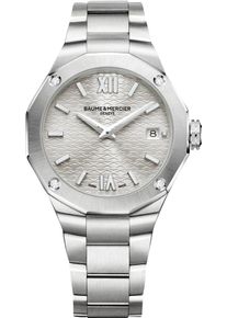 Baume & Mercier Riviera 36mm - M0A10614 - Ladies watch with diamonds, silver dial and stainless steel bracelet