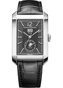 Baume & Mercier Hampton Automatic 48x31mm - M0A10666 - Mens Grey Dial Watch With Alligator Leather Strap