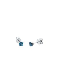 London topaz stud earrings 2x 0.265 ct in 750 white gold