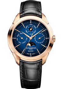 Baume & Mercier Baumatic Perpetual Calendar 42mm - M0A10632 - Mens blue dial watch with alligator leather strap