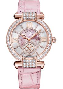 Chopard Imperiale Automatic Moonphase 36mm - 384246-5001 - Ladies watch with diamonds, mother of pearl dial and alligator leather strap