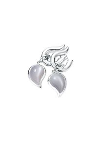 Tamara Comolli Signature earring pendant - E-SDR-S-MOGR-WG - in 750 white gold with 2 moonstones