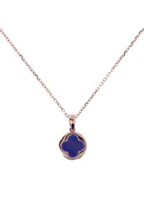 BRONZALLURE Alba necklace - WSBZ00916.LA - made of bronze (rose gold-plated) and 1 lapis lazuli