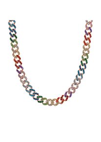 BRONZALLURE Altissima necklace - WSBZ02326.MUL-CZ - made of bronze (rose gold-plated) and zirconia