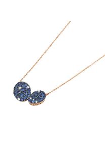 Ponte Vecchio Gioielli Pitti necklace with pendant - CP1573ZAWR - in 750 rose gold with gemstones