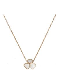 Chopard Happy Hearts Wings Necklace with Pendant - 81A083-5311 - in 750 rose gold with 1 brilliant cut diamond (0,05 carat) and 2 mother-of-pearl