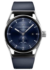 Porsche Design Sport Chrono Subsecond 39mm - 6023.3.71.002.07.2 - Mens blue dial watch with cowhide leather strap