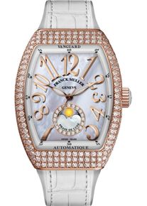 Franck Muller Vanguard Automatic 32 x 42.3 x 10.8mm - V32-SC-AT-FO-L-REL-(MOP)-DCD1R-5N-ALLBL - Ladies' watch with diamonds, mother-of-pearl dial