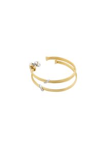Ponte Vecchio Gioielli Nobile hoop earrings - CO1887BRY - in 750 yellow gold and white gold with diamonds (2x 0.03 carat)